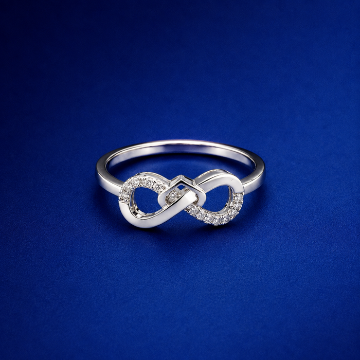 Silver Pave Infinity Ring