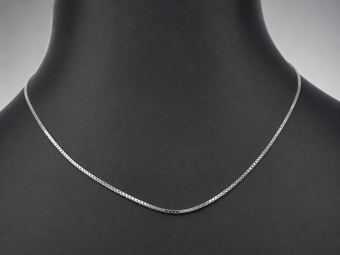 Silver Slim Box Link Chain