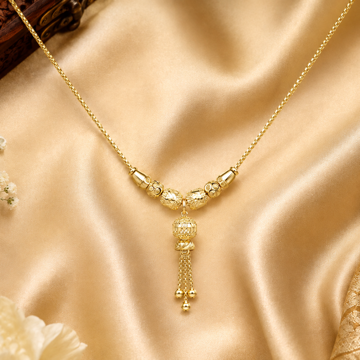 Golden Tassel Drop Mani Mangalsutra