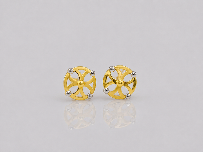 Two-Tone Golden Openwork Wheel Studs