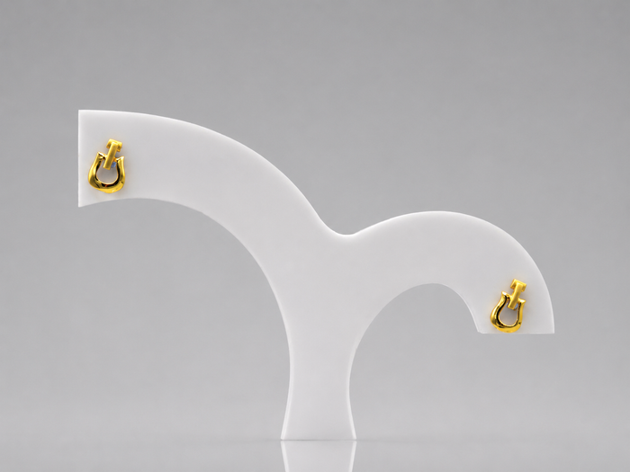 Two-Tone Golden Buckle Knot Studs