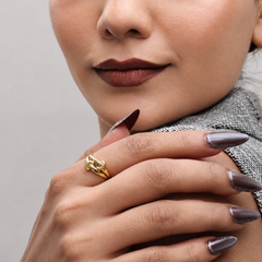 Golden Open Swirl Ring – view 2
