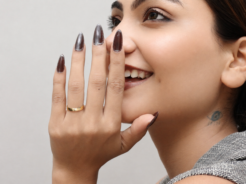 Golden Plain Polished Band Ring – view 4