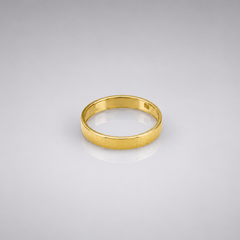 Golden Slim Plain Band Ring