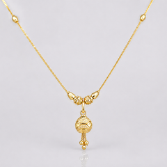 Golden Traditional Mani Drop Mangalsutra – view 2