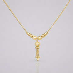 Golden Tassel Drop Mani Mangalsutra – view 2