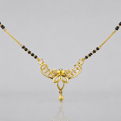 Golden Lotus Bar Drop Mangalsutra – view 2