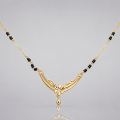 Golden Leaf Bar Drop Mangalsutra – view 2