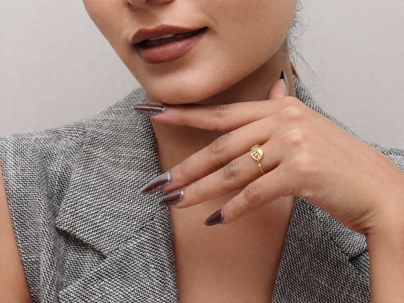 Golden Sunburst Oval Ring – view 3