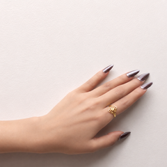 Golden Flower Openwork Frame Ring – view 2