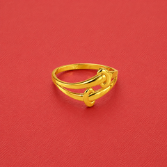 Golden Open Swirl Ring