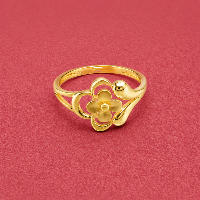 Golden Flower & Bud Ring