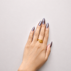 Golden Open Woven Band Ring – view 2