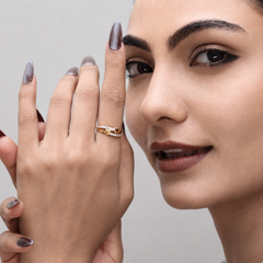 Golden Slim CZ Ring – view 2