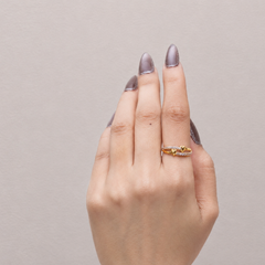 Golden Slim CZ Ring – view 3