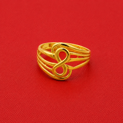 Golden Infinity Swirl Multi-Band Ring