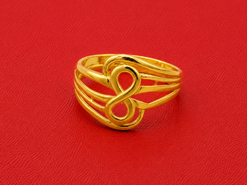 Golden Infinity Swirl Multi-Band Ring