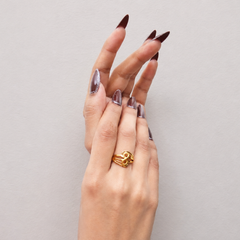 Golden Infinity Swirl Multi-Band Ring – view 4