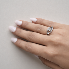 Silver Pave Eye Cluster Ring – view 4