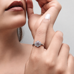 Silver Pave Star Hexagon Panel Ring – view 4