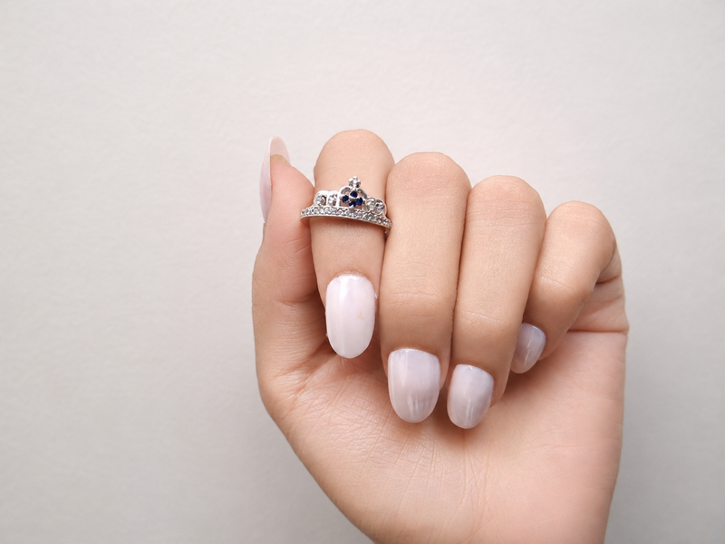 Silver Pave Crown Tiara Ring – view 3