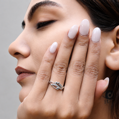 Silver Pave Bow & Heart Ring – view 4