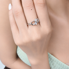 Silver Bold Pave Infinity Ring – view 3