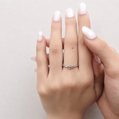 Silver Pave Love Knot Ring – view 2