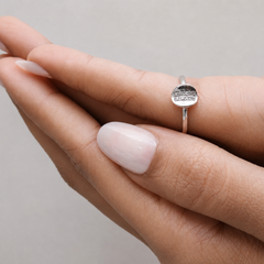 Silver Cushion Pave Panel Ring – view 3