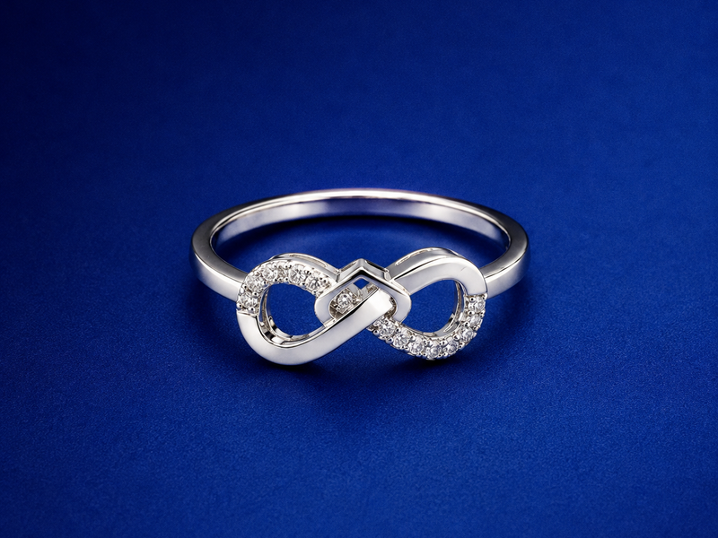 Silver Pave Infinity Ring