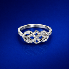 Silver Pave Celtic Knot Ring