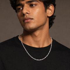 Silver Twisted Rope Chain for Men
