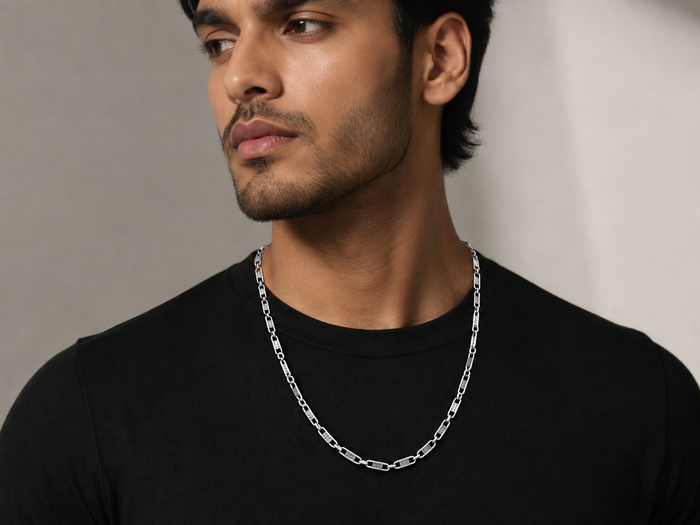 Silver Mariner Link Chain for Men