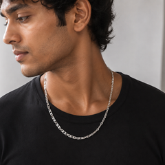 Silver Curb Link Chain for Men
