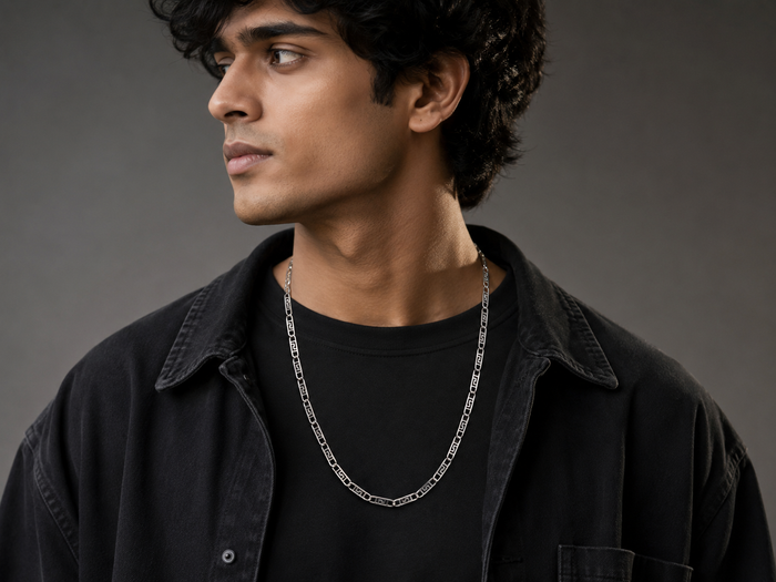 Silver Figaro Link Chain