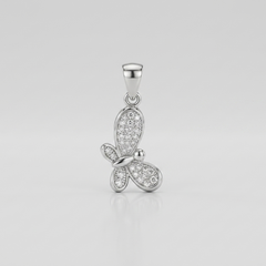 Silver Pave Dragonfly Pendant – view 2