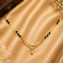 Golden Leaf Bar Drop Mangalsutra