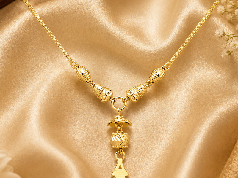 Golden Tiered Mani Drop Mangalsutra