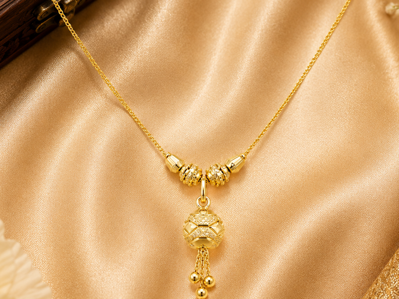 Golden Traditional Mani Drop Mangalsutra