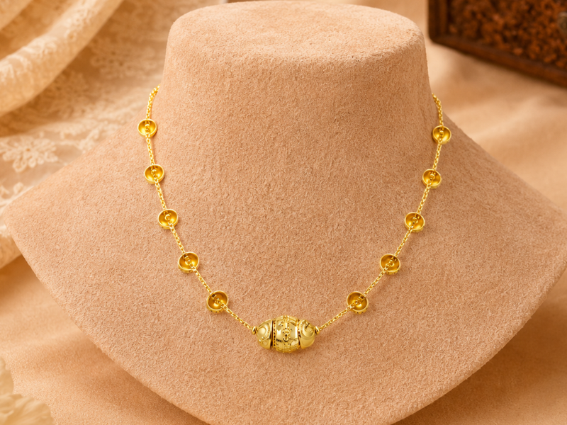Golden Bead Station Mani Mangalsutra