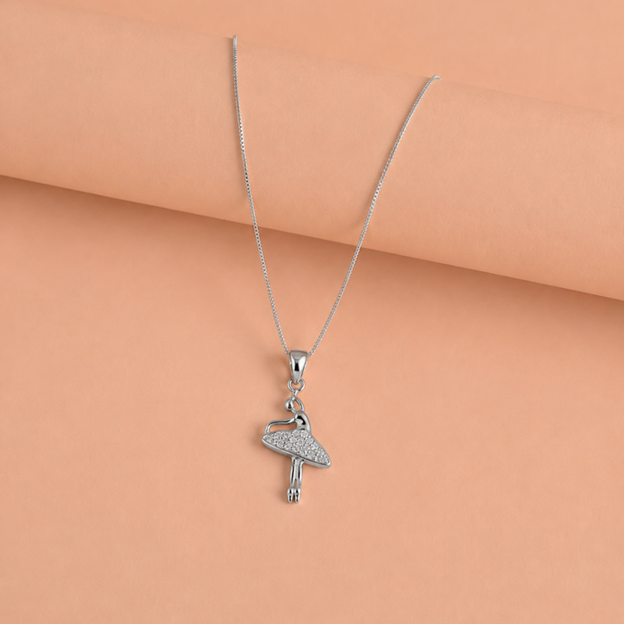 Silver Twirling Dancer Pendant