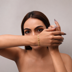 Golden Petite Openwork Link Bracelet – view 3