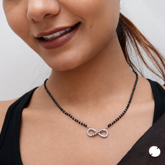 Silver CZ Infinity Mangalsutra