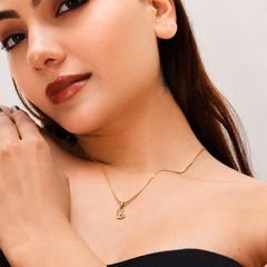 Golden Open Heart CZ Tail Pendant – view 3
