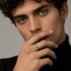 Silver Plain Polished Wide Band – view 3