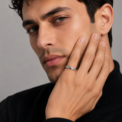 Silver Plain Polished Wide Band – view 2