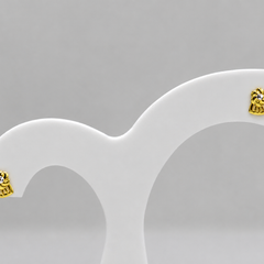 Golden Textured Cone Studs