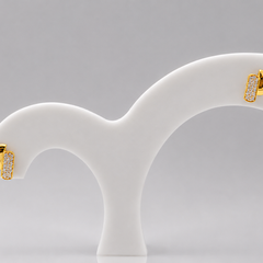 Golden Oval CZ Studs