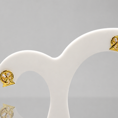 Golden Ribbon Swirl Studs