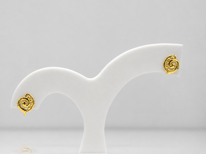 Golden Swirl Paisley Studs